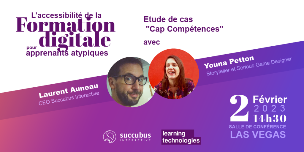 Conférence accessibilité dans les serious games au Learning Technologies 2023